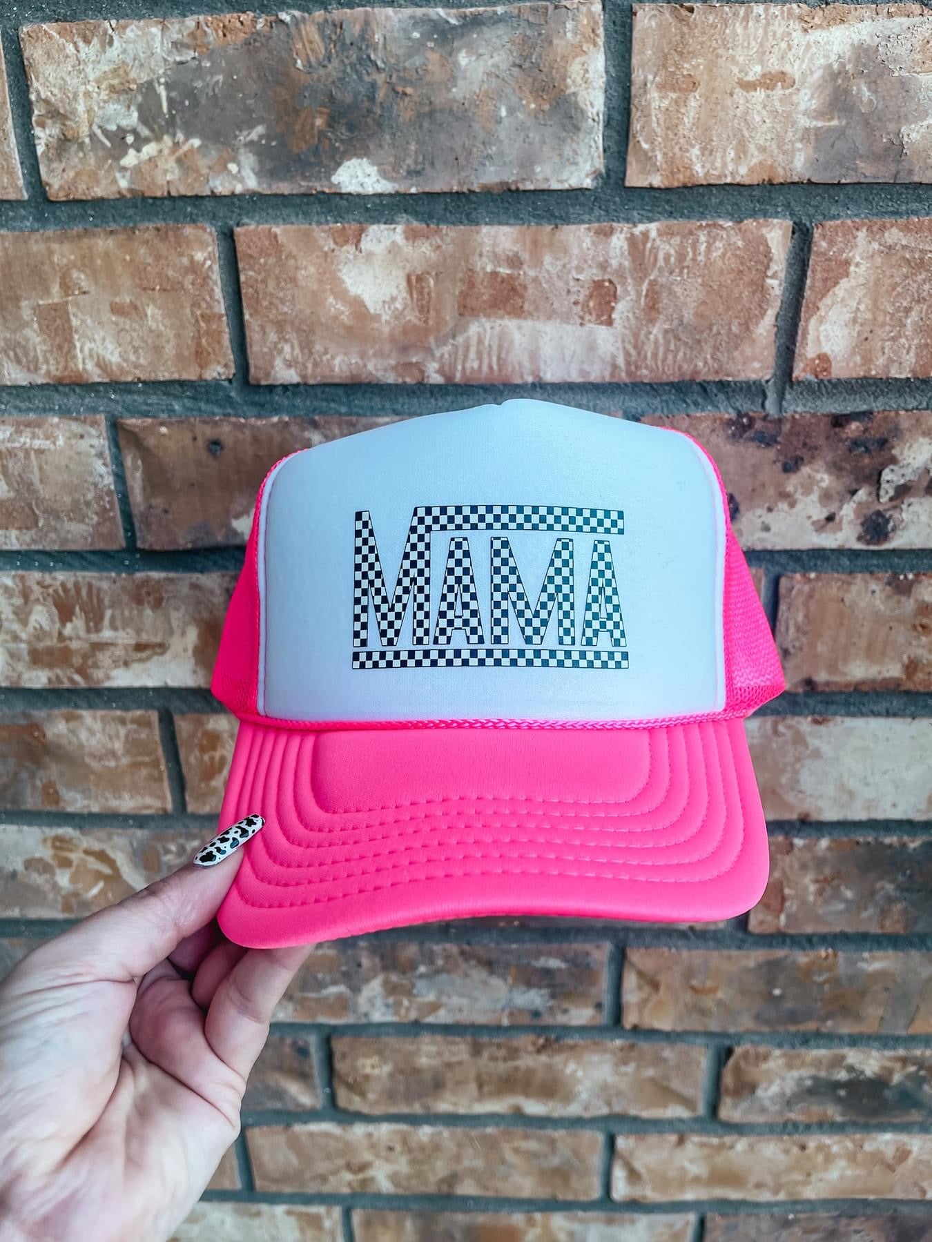 Mama Check Trucker Hat