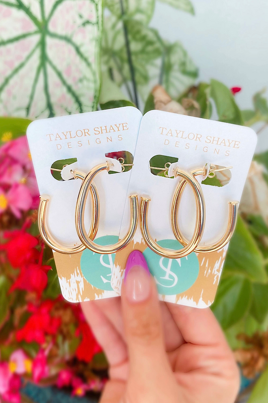 Marissa Gold Filled Oval Hoops