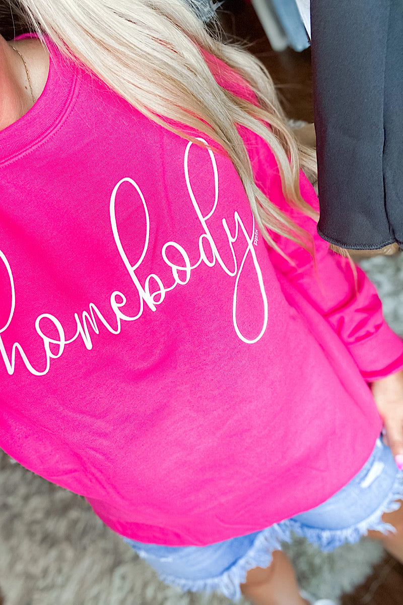 Homebody Sweatshirt - Hot Pink