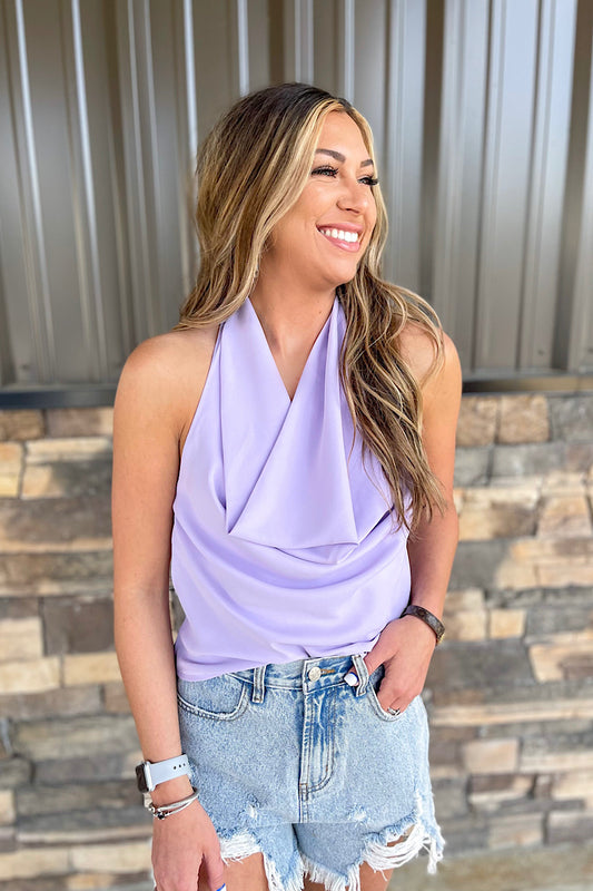 Lilac Halter Top