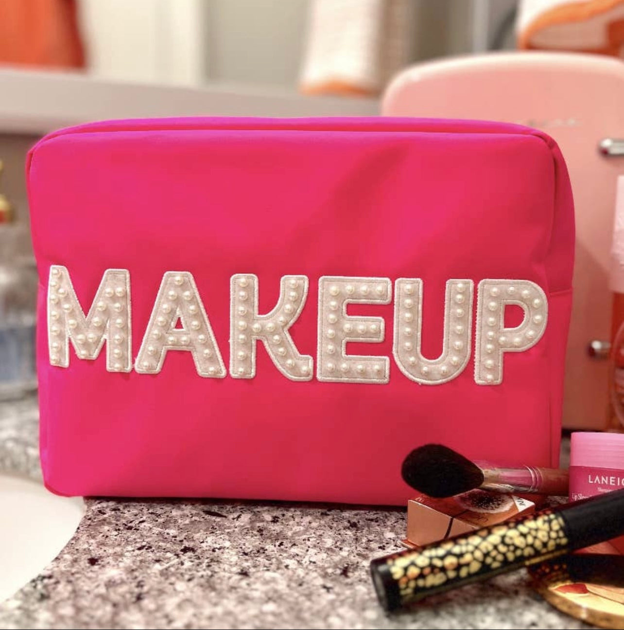 XL Makeup Bag - Hot Pink